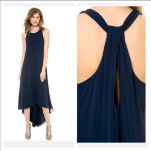 Alice & Olivia silk navy dress